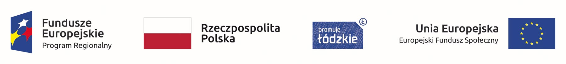 Logotypy: Fundusze Europejskie, Rzeczpospolita Polska, Promuje Łódzkie, Unia Europejska